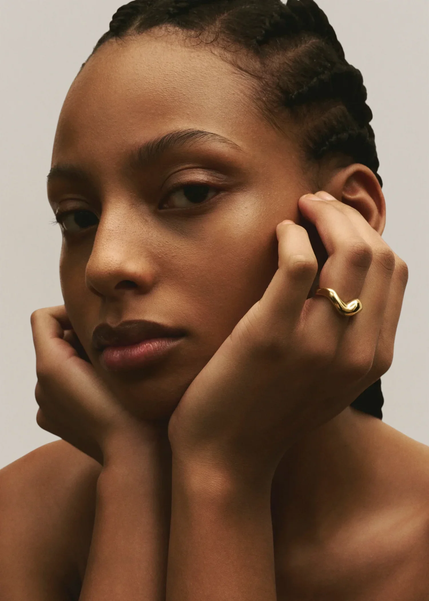 Aurea` Polished Ring - Gold