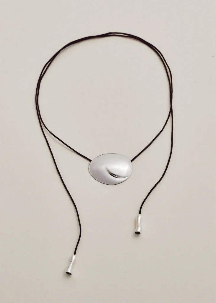 Ovu Cord Necklace - Silver - Louis Abel