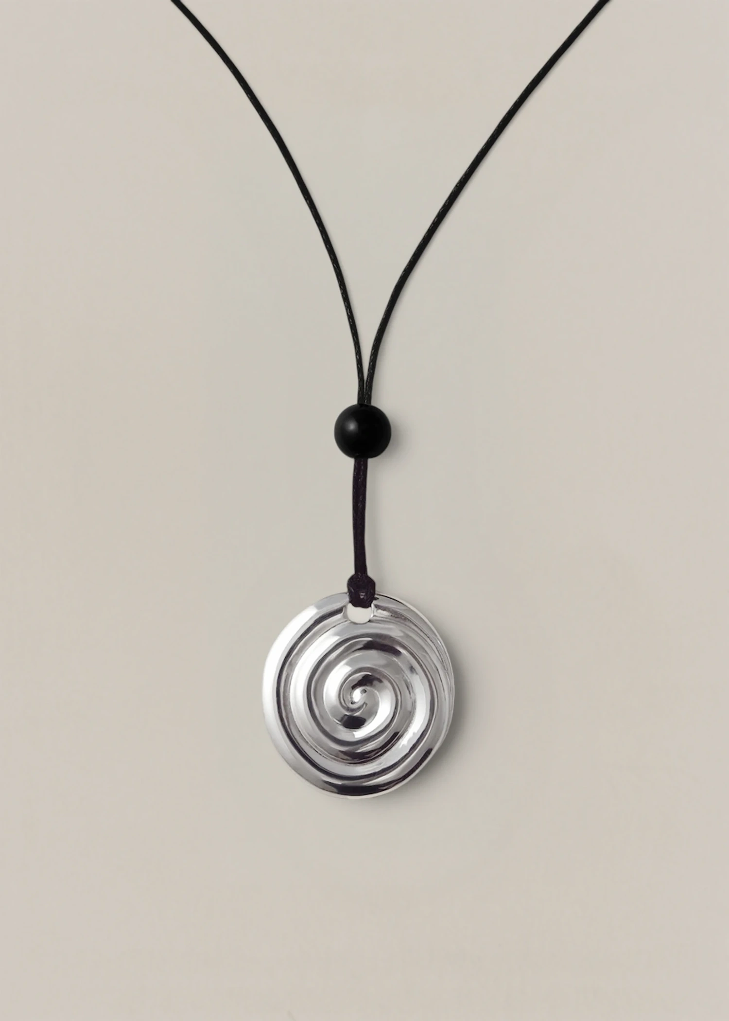 Uzu Cord Necklace - Silver
